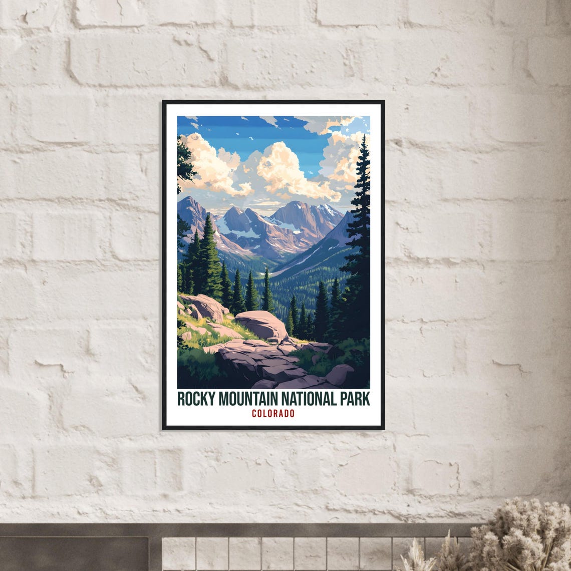 Rocky Mountain National Park Colorado Usa Travel Print Wall Art Wall Hanging Dcor Rockies Gift Travel Art Usa Hiking Artwork Travel Poster - Image 2