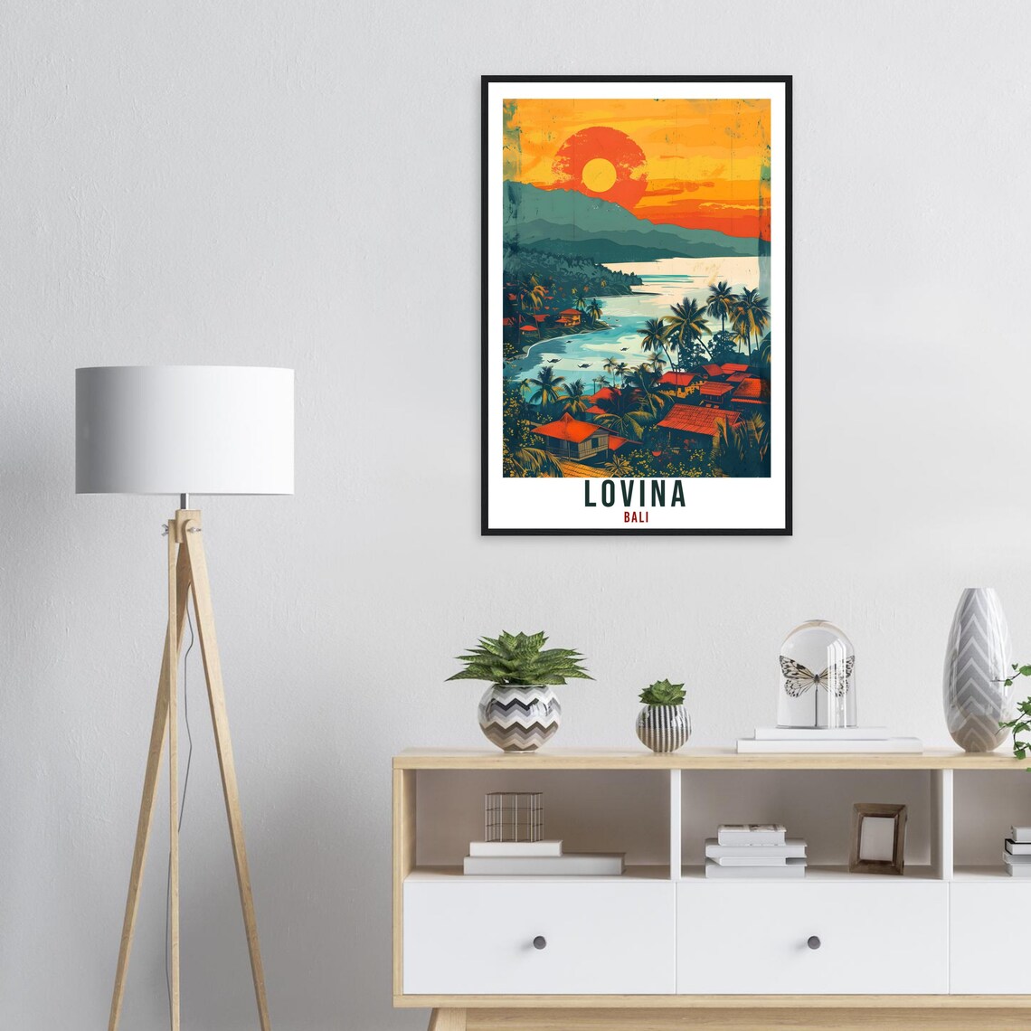 Lovina Bali Travel Print Bali Wall Art Wall Hanging Home Dcor Lovina Gift Landmark Artwork Travel Art Indonesia Lovina Travel Poster - Image 3