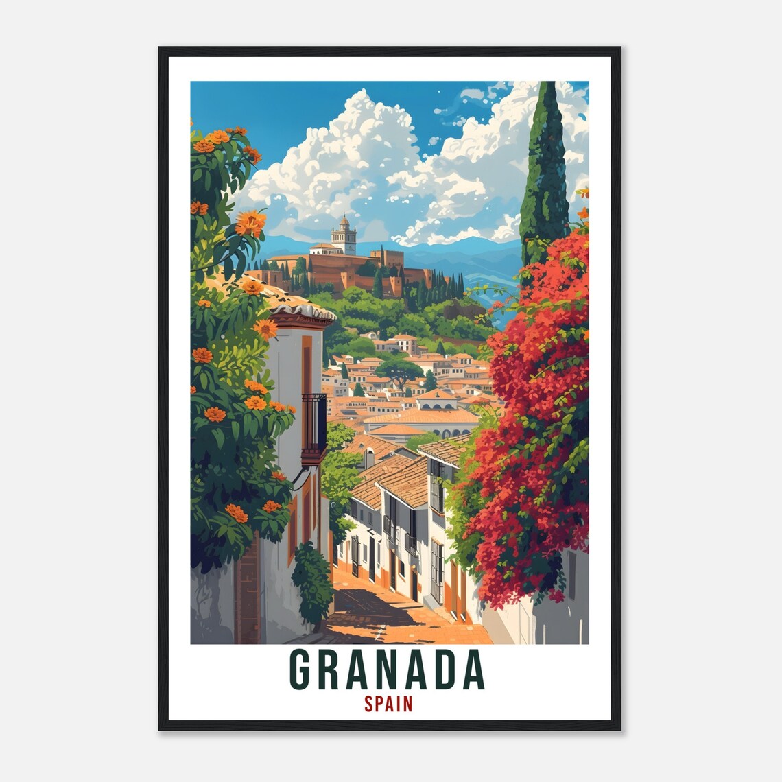 Granada Travel Poster, Spain City Wall Art - Image 4