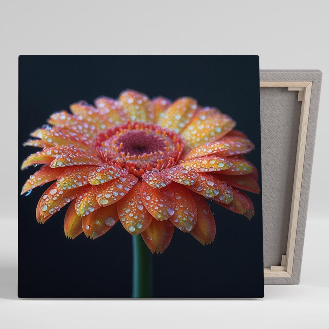 Gerbera Dewdrop Radiance Floral Still Life Art Print