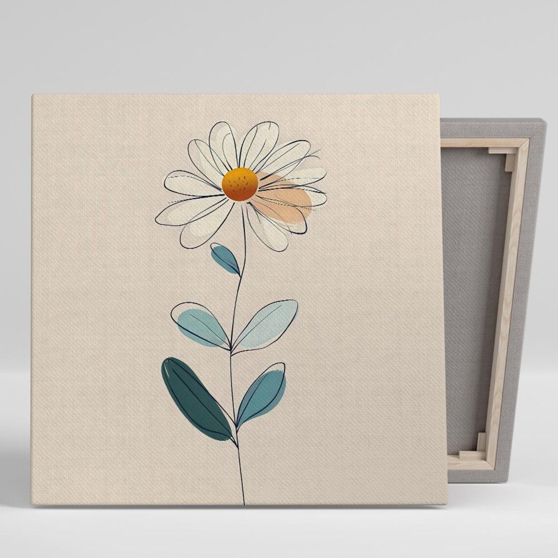Daisy Minimalist Art Print for Living Room Spaces
