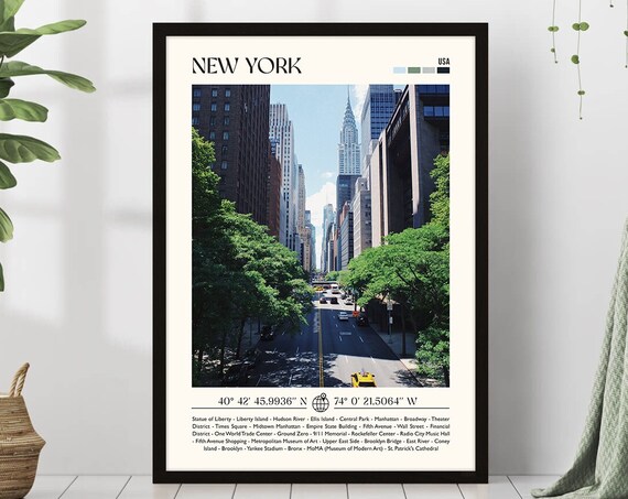 New York City Manhattan Street Chrysler Building Photo Travel Poster