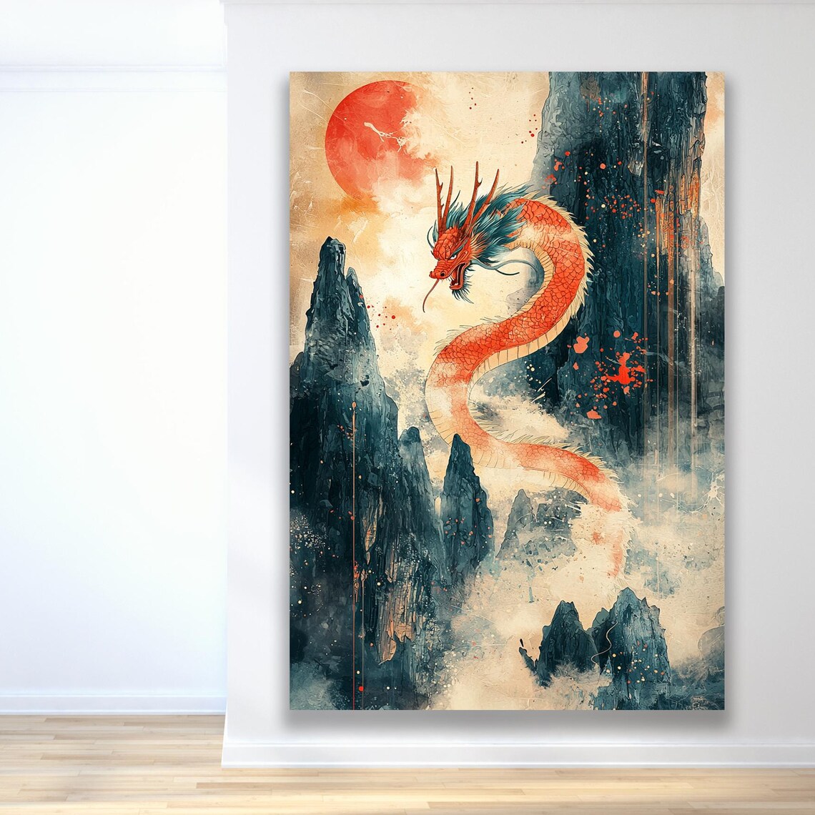 Chinese Dragon Mythological Wall Art Poster Print