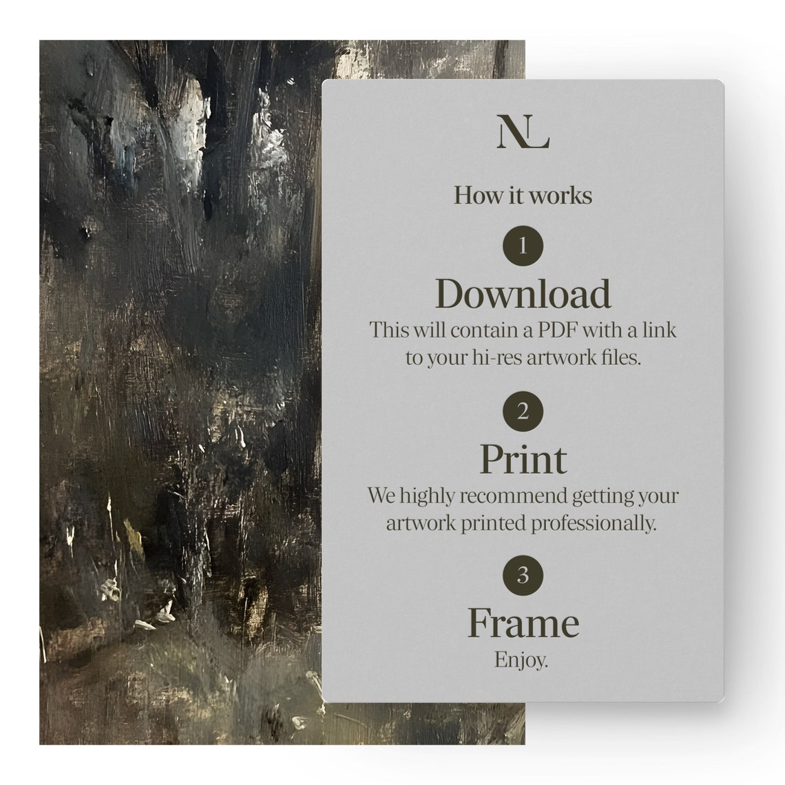 Dark Moody Forest With Light Through Trees Atmospheric Poster - Image 2