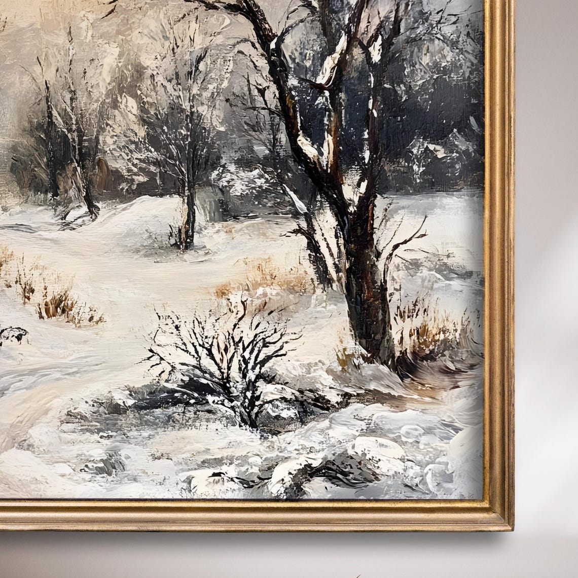Snowy Winter Forest Path Snow Covered Trees Landscape Poster - Image 7