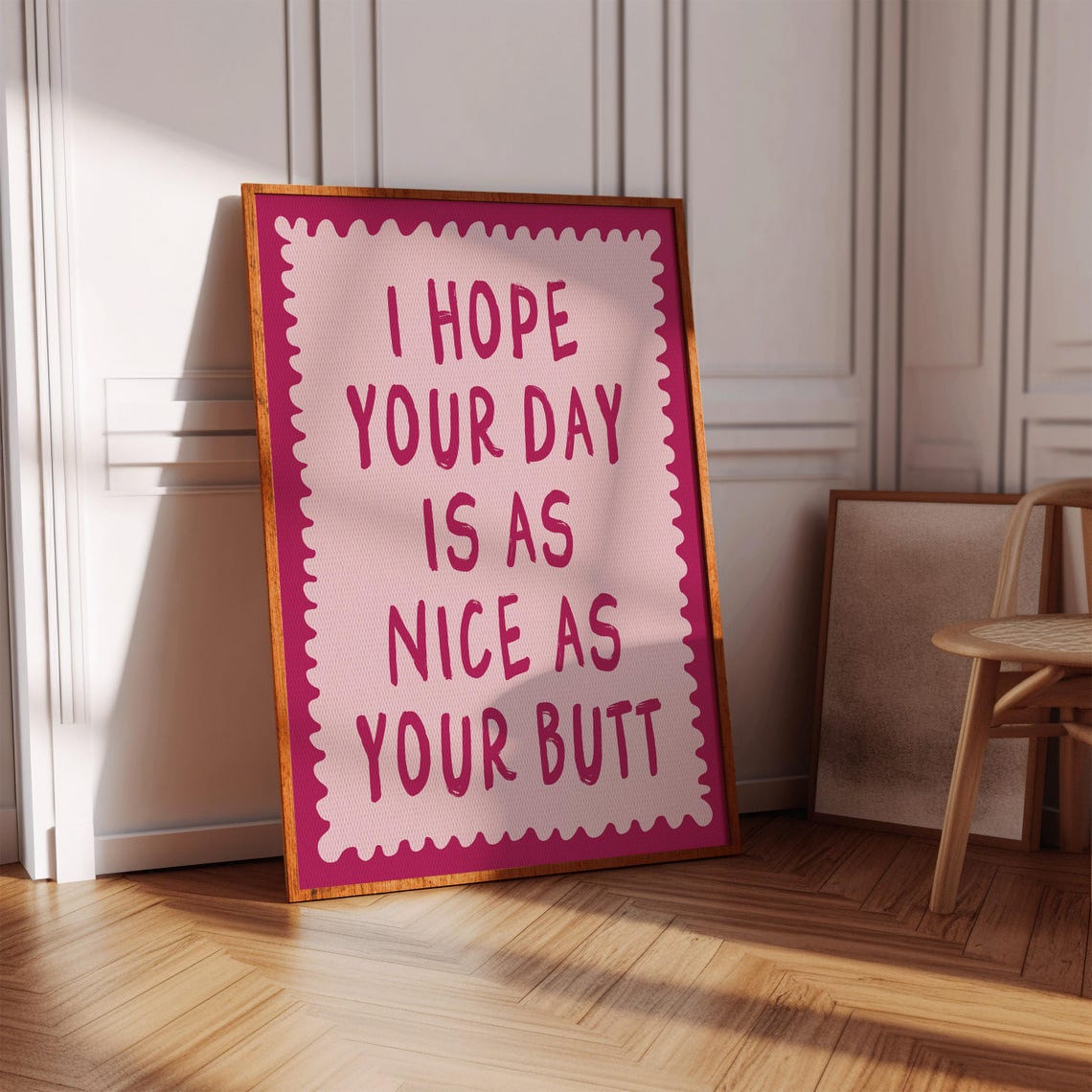 Funny Bathroom Decor Girly Room Bedroom For Teen Girls Modern Eclectic Print Quote Toilet Preppy Pink Wall Art