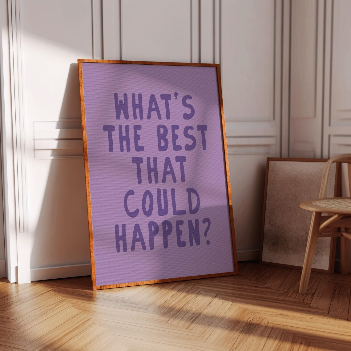 Inspirational Quote Purple Typography Poster, Affirmation