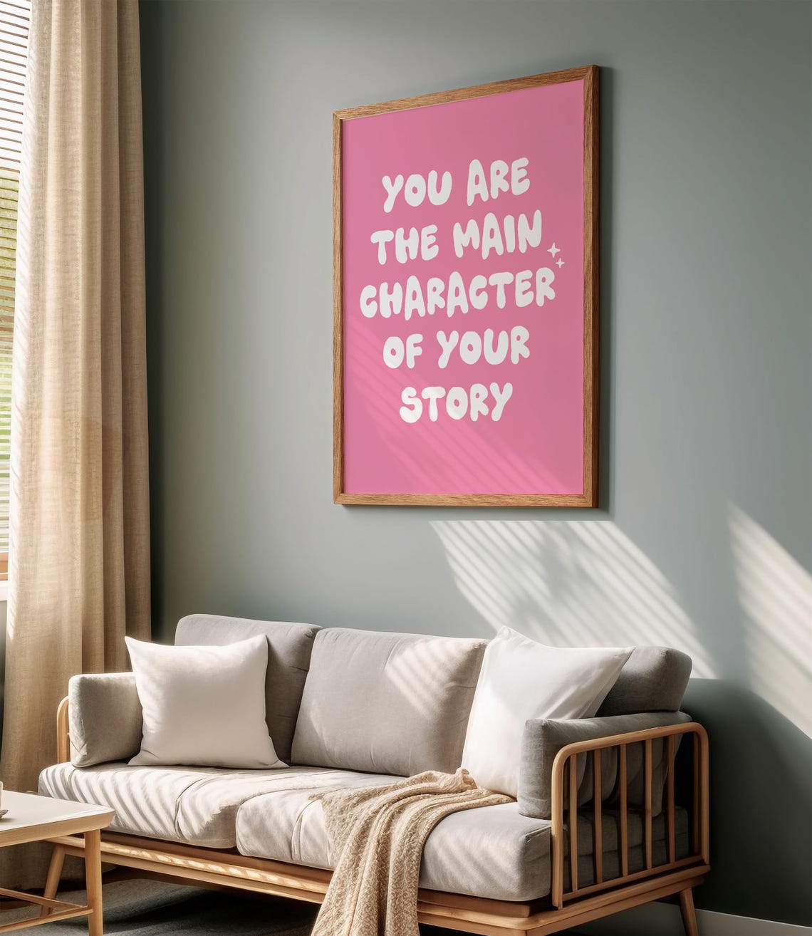 You Are The Main Character Pink Poster Bold Confident Self Love - Image 2