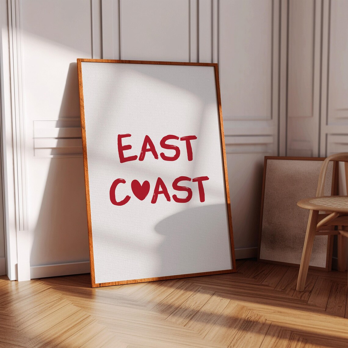 East Coast Red Letter Heart O Beach House Coastal Decor Wall Poster - Image 2