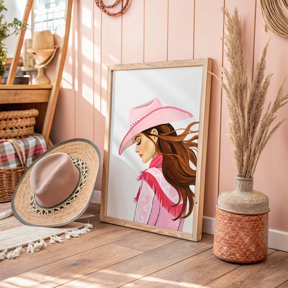 Long Live Cowgirls, Trendy Pink Western Art