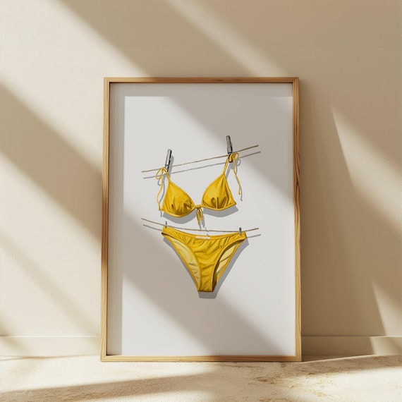Coastal Beach House Wall Art Print Oyster Shell Painting Colorful Pastel Abstract Summer Cute Bikini Kitchen Meet Me At The
