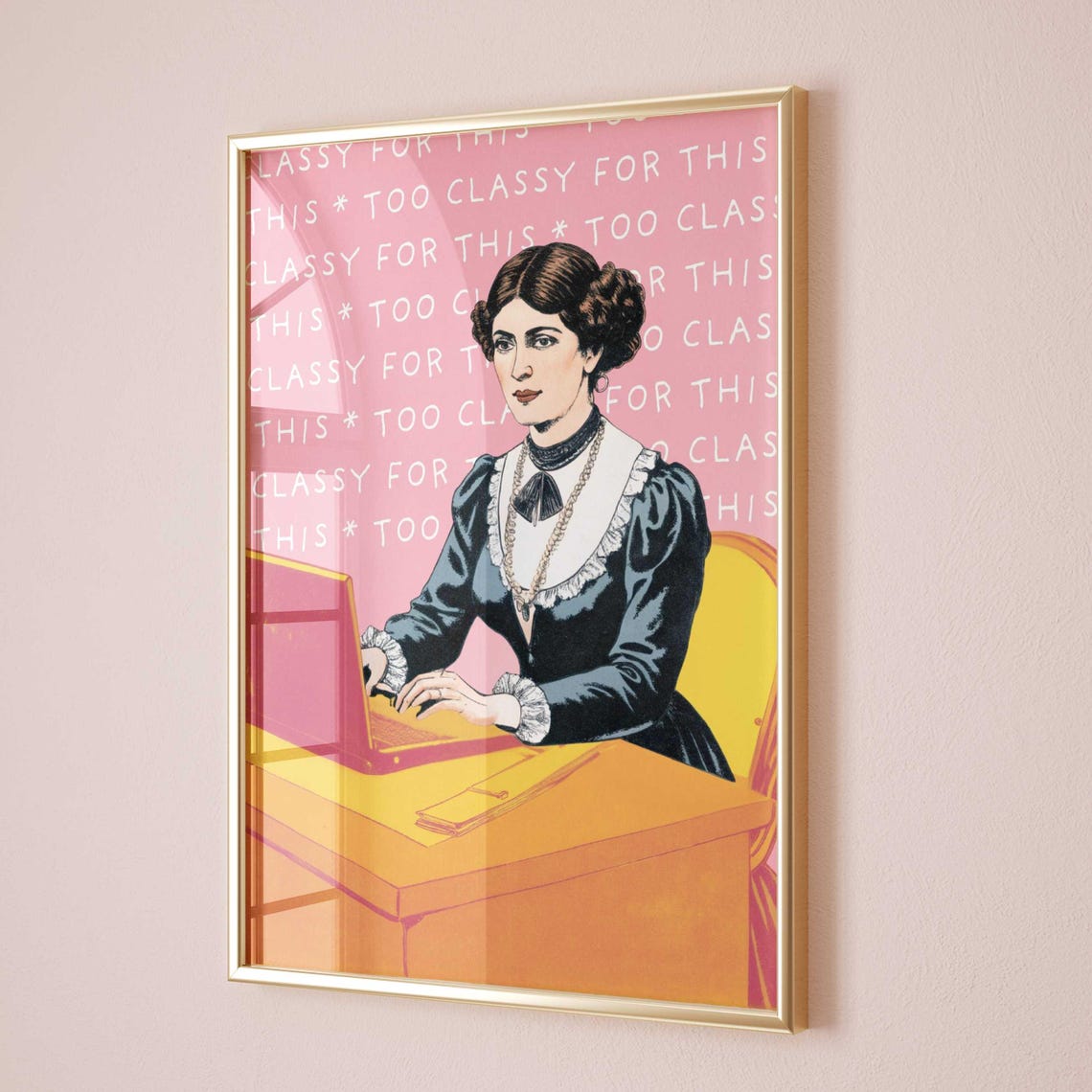 Funny Office Lady, Maximalist Art Print