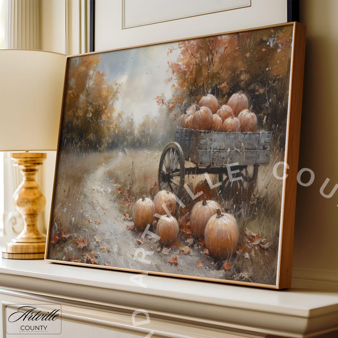 Autumn Pumpkin Patch Rustic Barn Vintage Fall Harvest Poster - Image 2