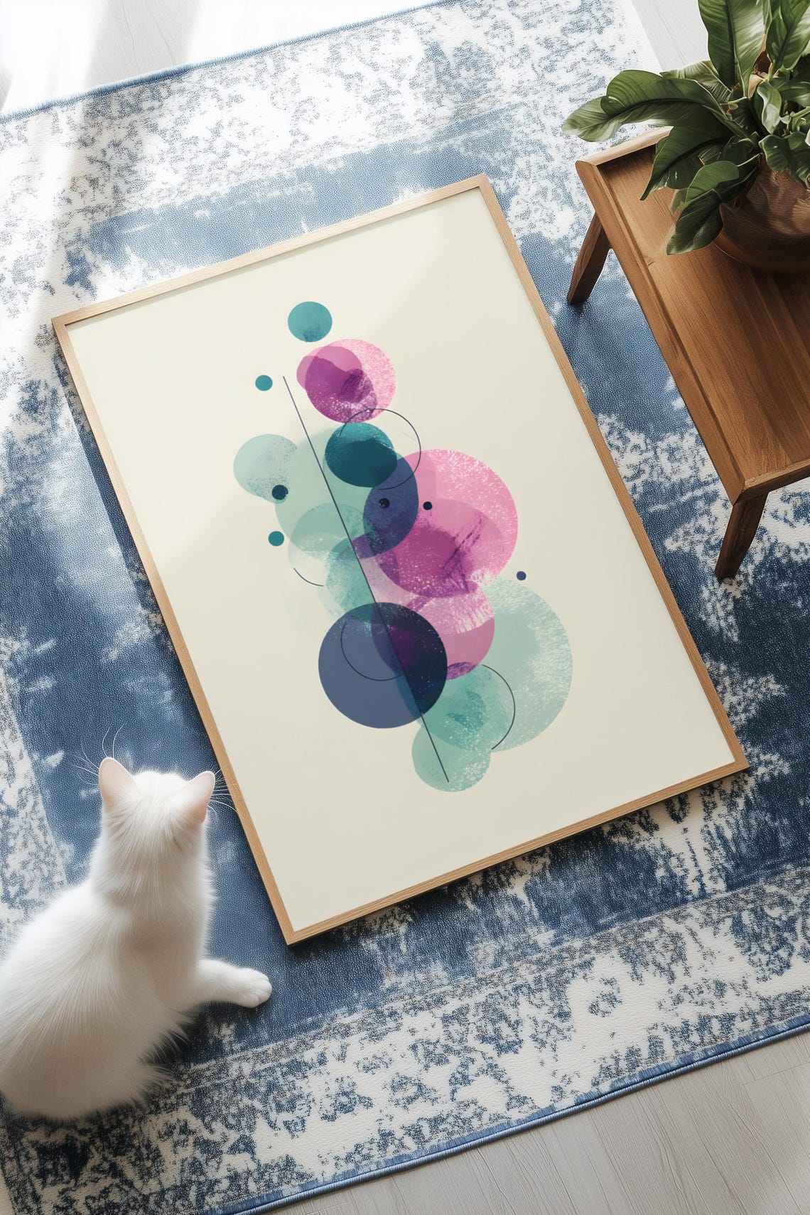Abstract Dot Art Print Minimalist Geometric Wall Decor