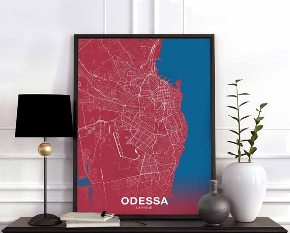 Odessa Ukraine Poster, Modern City Art Print