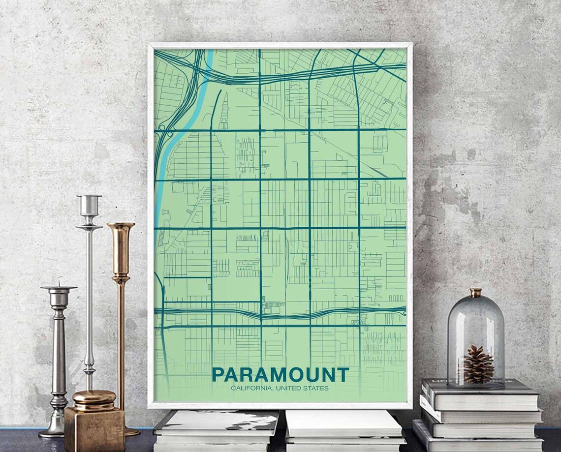 Paramount CA USA Poster, Modern Home Decor