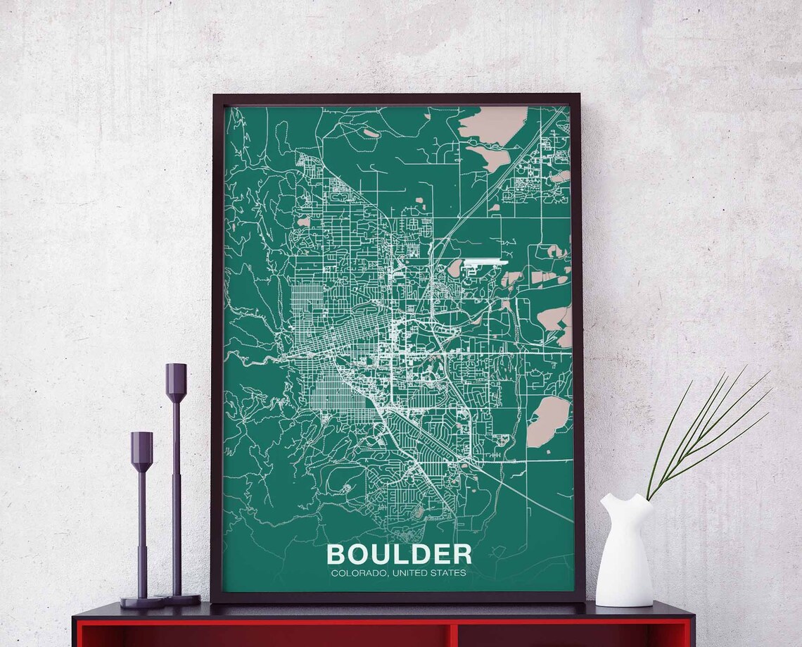 Boulder Colorado USA Poster Print, Modern Decor