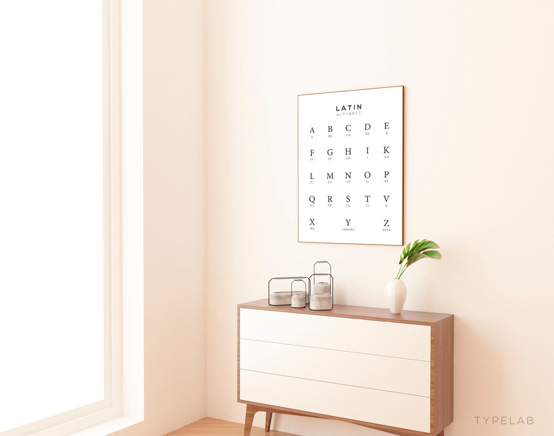 Classical Latin Alphabet Language Learning Poster - Image 3