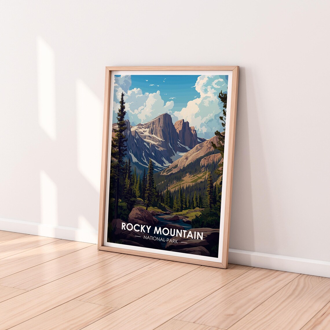 Rocky Mountain National Park Peaks Forest Vintage Travel Poster - Image 2