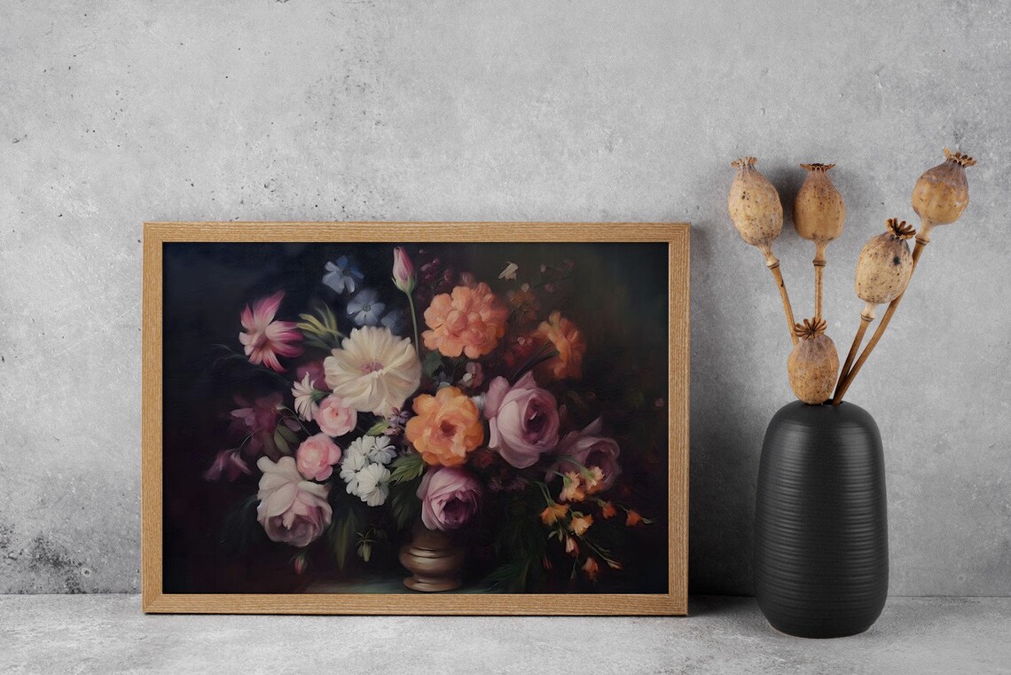 Bouquet Brilliance Antique Floral Art Print - Image 2