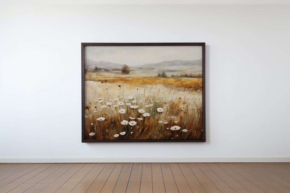 Field Of Serenity Autumns Bloom Antique Print - Image 4