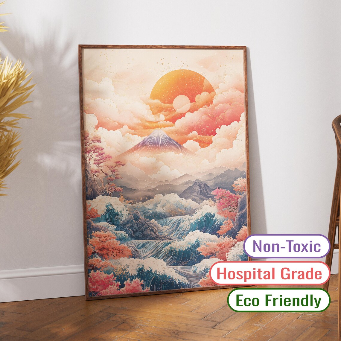Yayoi Kusama-Inspired Mount Fuji Japanese Landscape