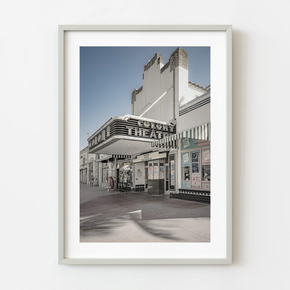 Colony Theatre Miami Beach Art Deco District Vintage Photo Poster