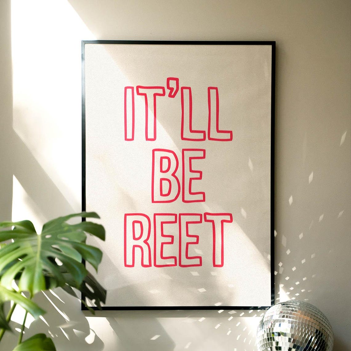 Itll Be Reet Funny Northern English Slang Red Typography Poster - Image 4