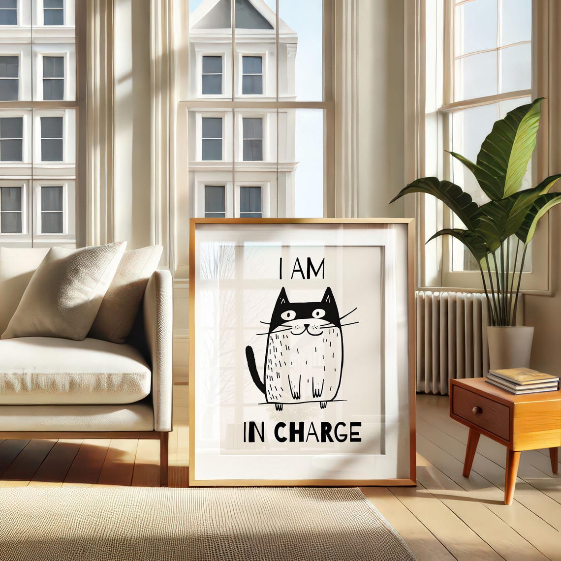Funny Cat Art Print - Image 4