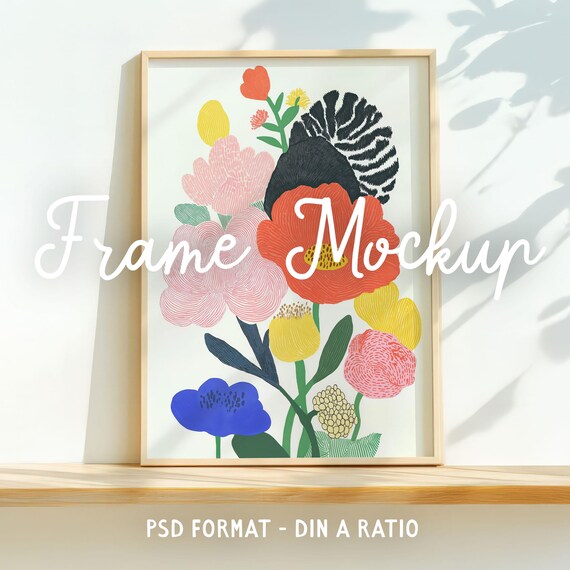 Colorful Modern Floral Bouquet Botanical Illustration Art Print