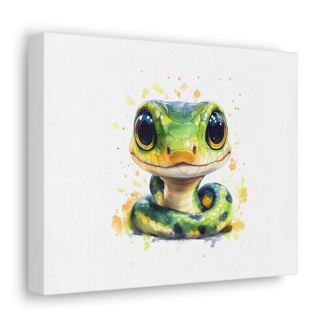 Adorable Baby Snake Watercolor Nursery Reptile Animal Poster - Image 2