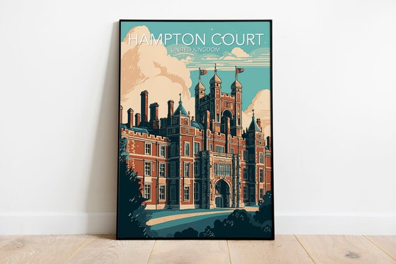 Hampton Court Palace Art Print Modern Poster Print Available In Many Sizes Or
