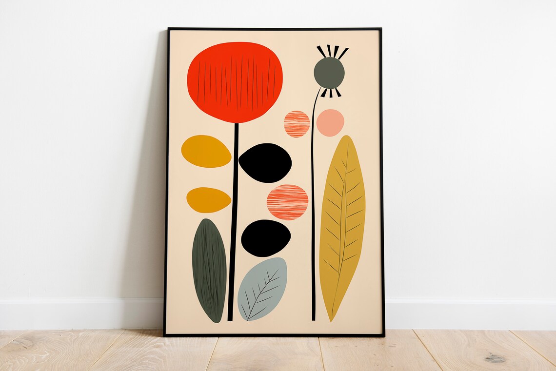 Boho Abstract Art Print Poster - Image 2