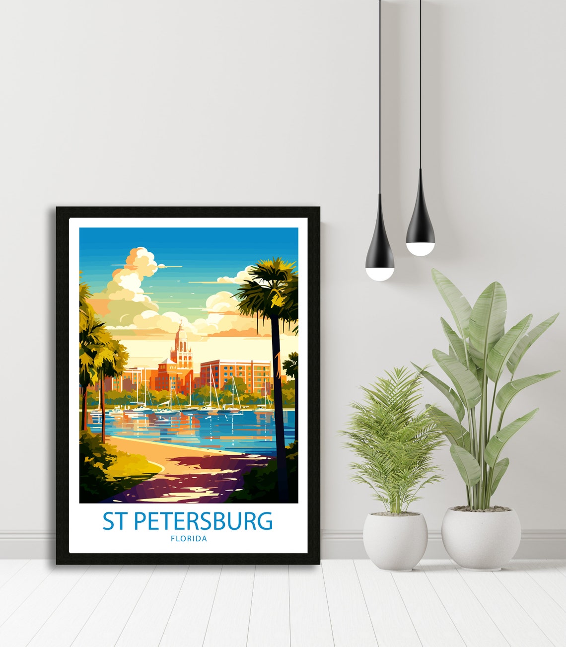 St Petersburg Florida Travel Print St Petersburg Wall Decor Usa St Petersburg Art St Petersburg Wall Art Usa Poster Gift St Petersburg Art - Image 5