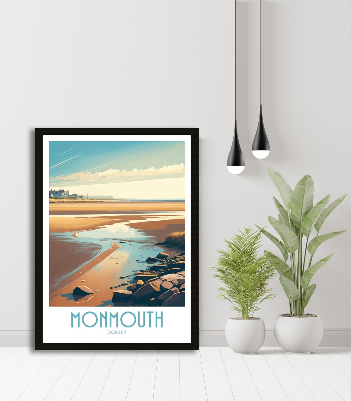 Monmouth Travel Print Monmouth Home Dcor Monmouth Dorset Art Print Monmouth Room Print Monmouth Scenic Wall Art Print For Monmouth Poster - Image 5
