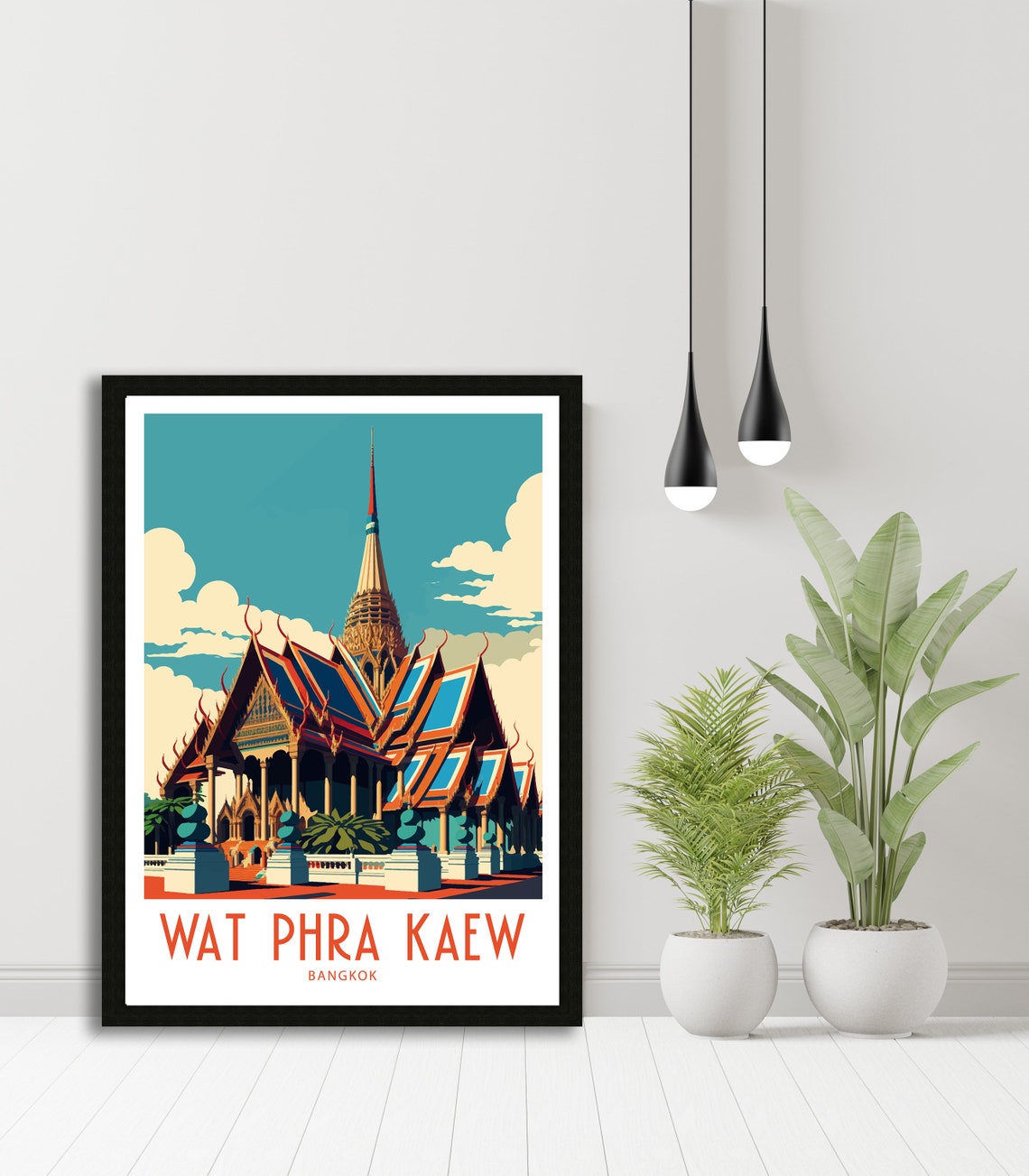 Wat Phra Kaew Temple Travel Print Bangkok Travel Print Bangkok Home Dcor Bangkok Art Print Bangkok Thailand Room Print For Bangkok Gifts - Image 5