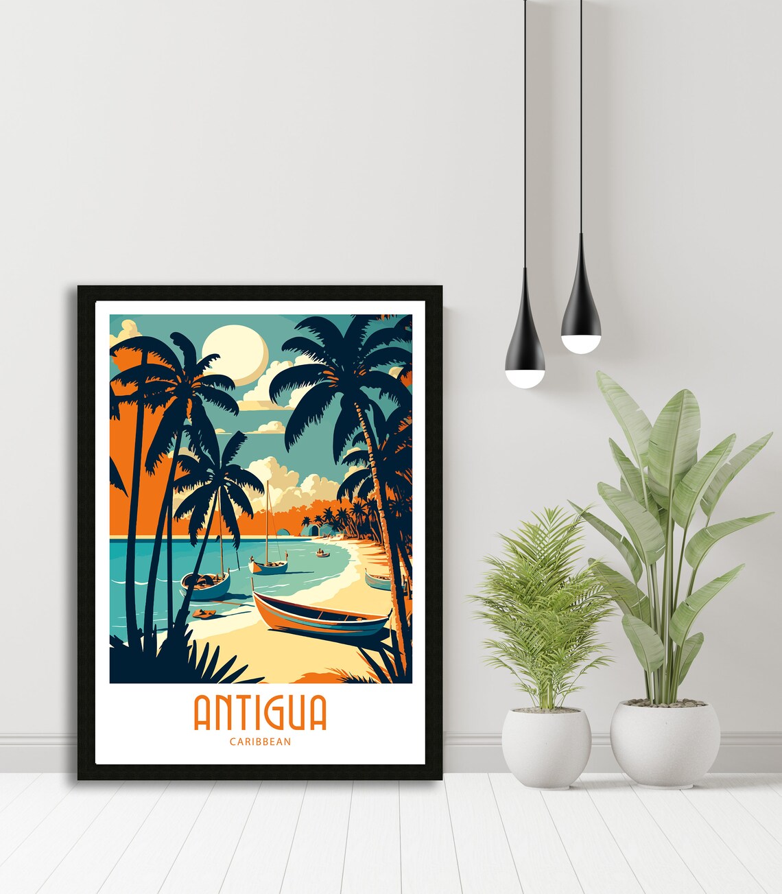 Antigua Travel Poster, Antigua Home Living Decor - Image 5