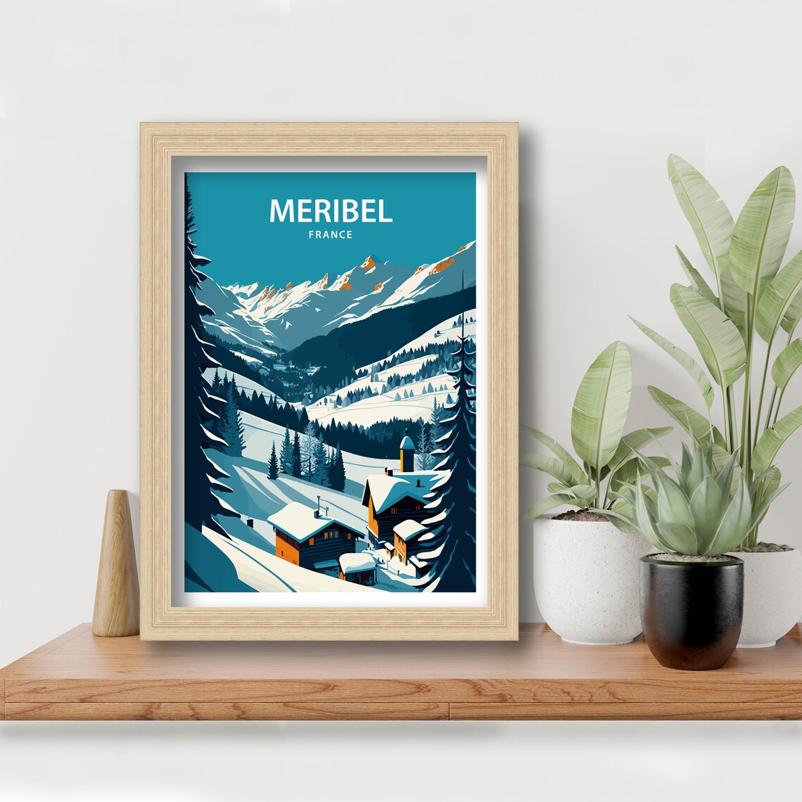 Meribel France Alpine Ski Village Snowy Mountain Winter Poster - Image 5