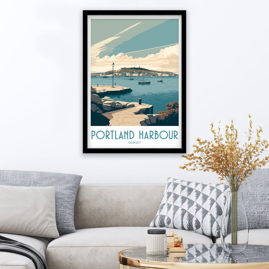 Portland Harbour Travel Print Portland Harbour Home Dcor Portland Harbour Dorset Art Print Portland Harbour Room Print Portland Harbour - Image 5