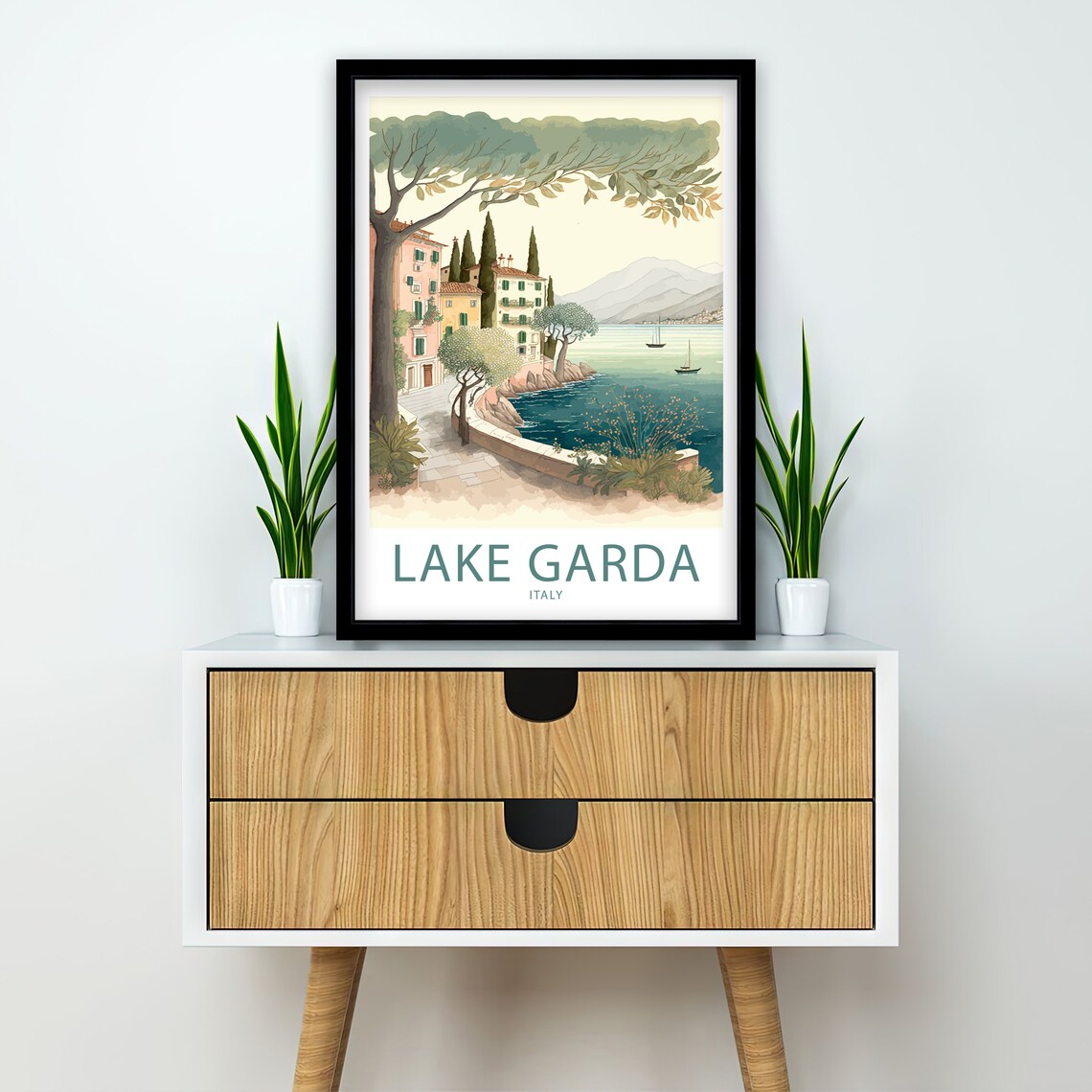 Lake Garda Italy Travel Poster, Scenic Wall Art - Image 2