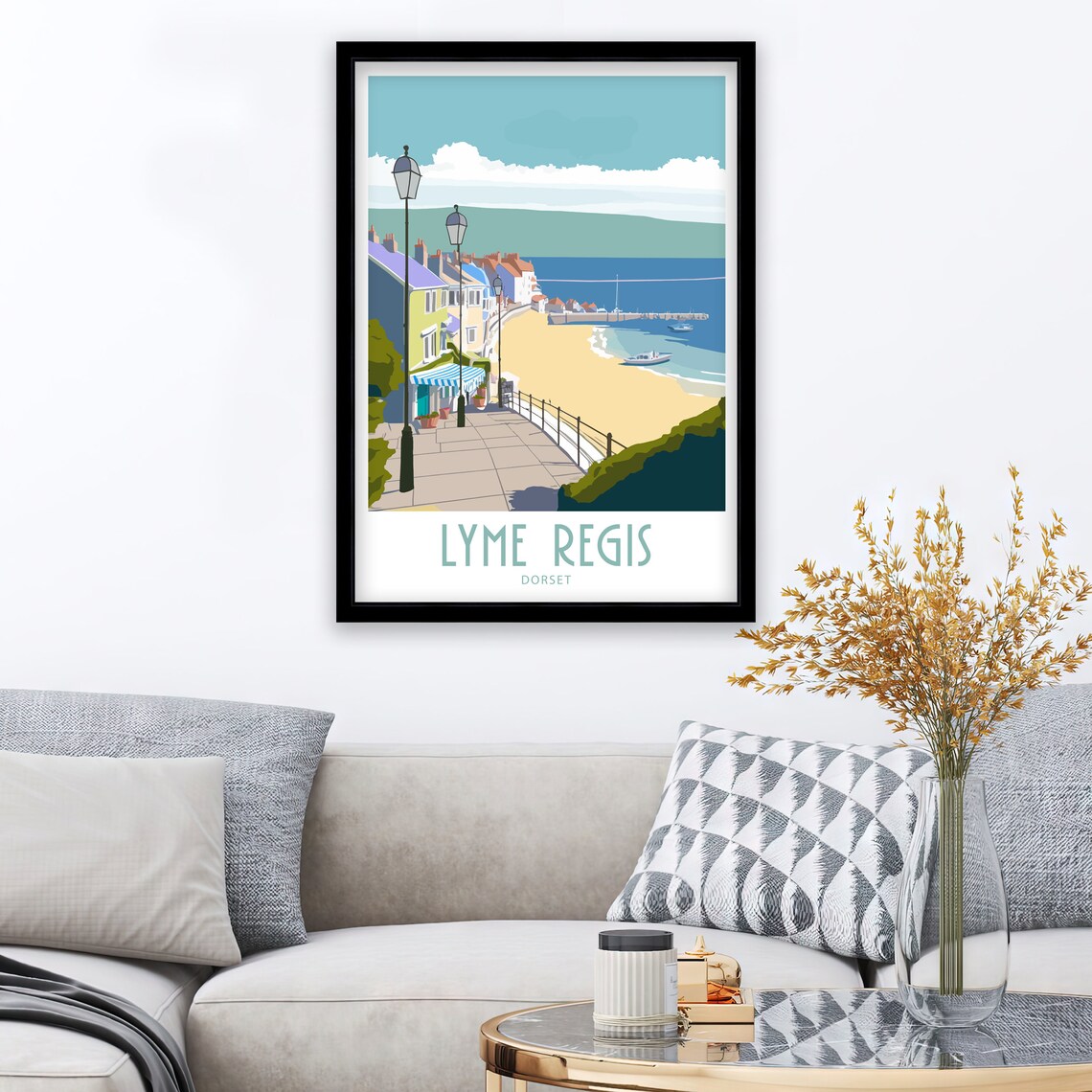 Lyme Regis Travel Poster, Dorset Wall Decor - Image 3