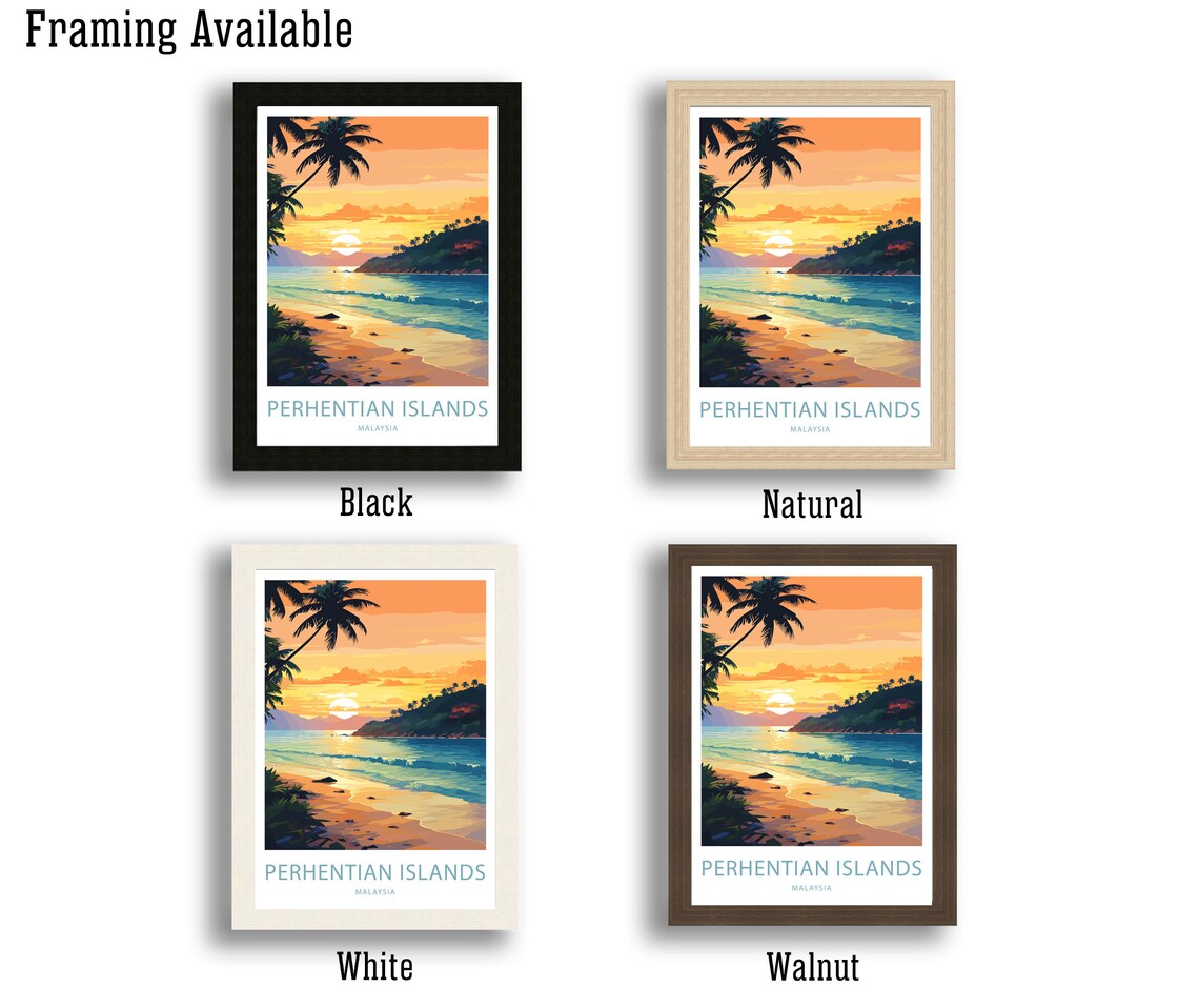 Perhentian Islands Travel Poster, Malaysia Art Print - Image 2