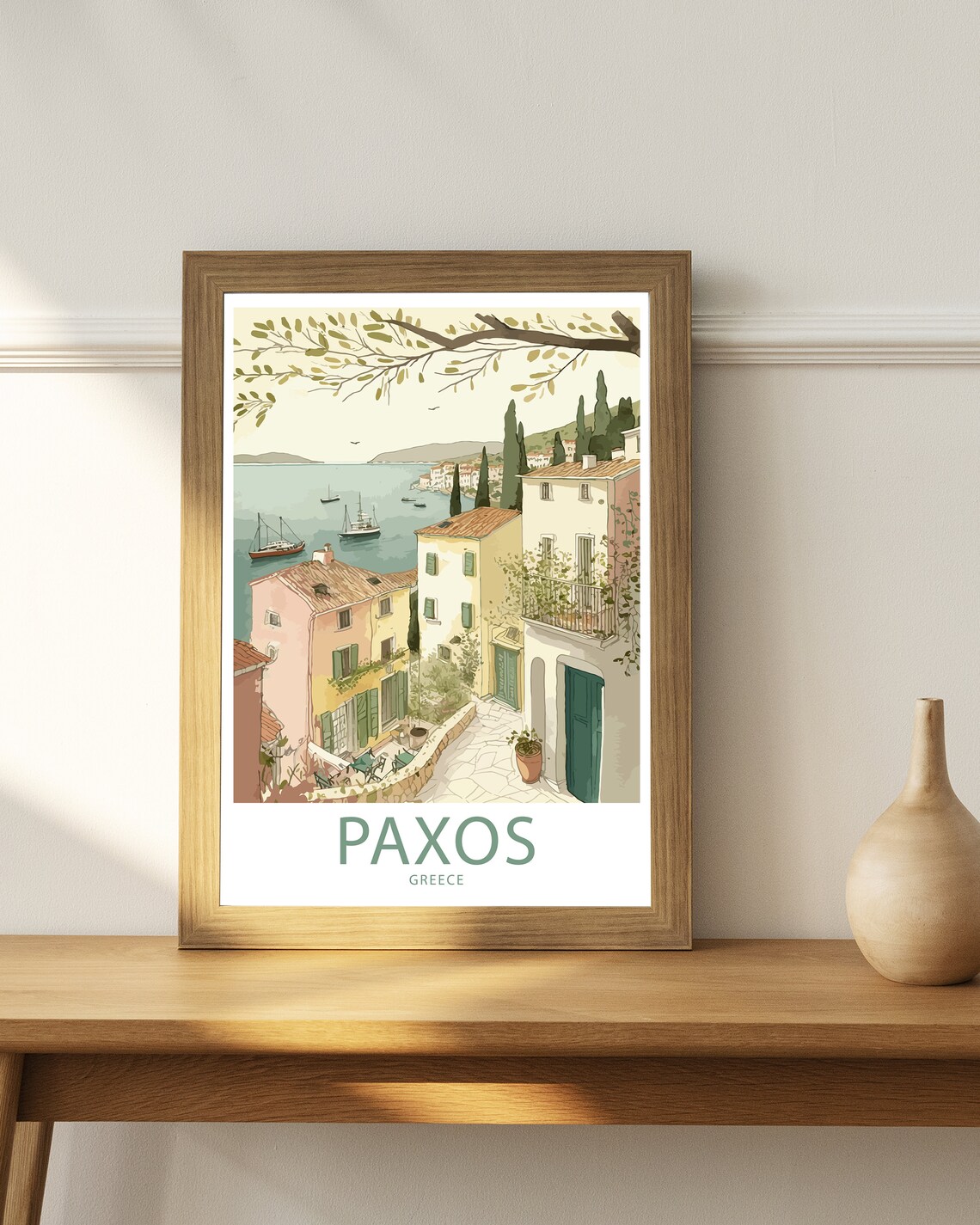 Paxos Travel Poster, Greece Wall Decor Print - Image 4