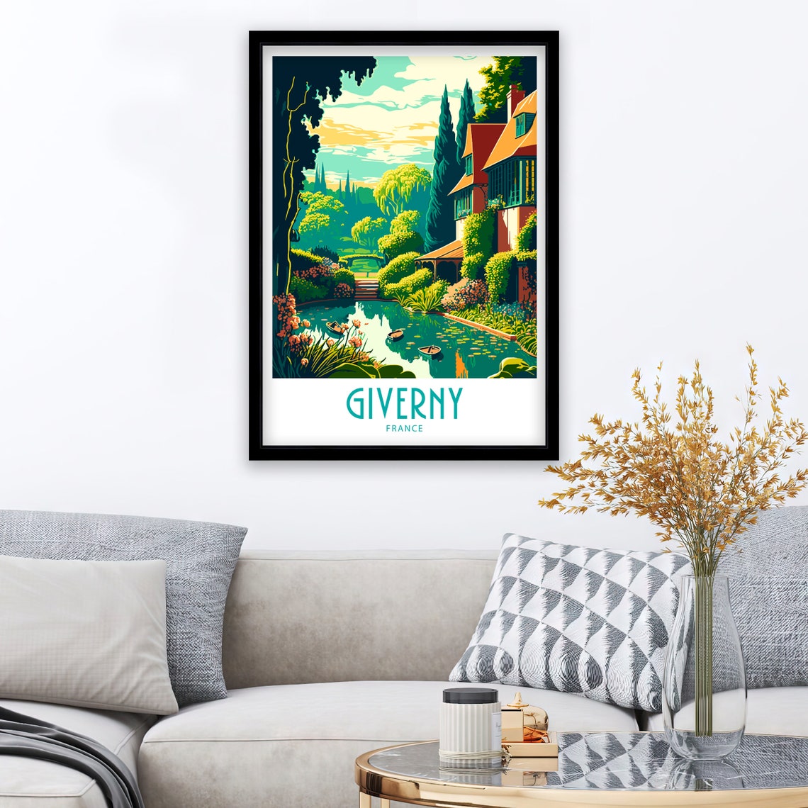 Giverny Travel Print Giverny France Poster Home Dcor Giverny Art Print Giverny France Room Print Giverny Wall Art Giverny France Gift - Image 4
