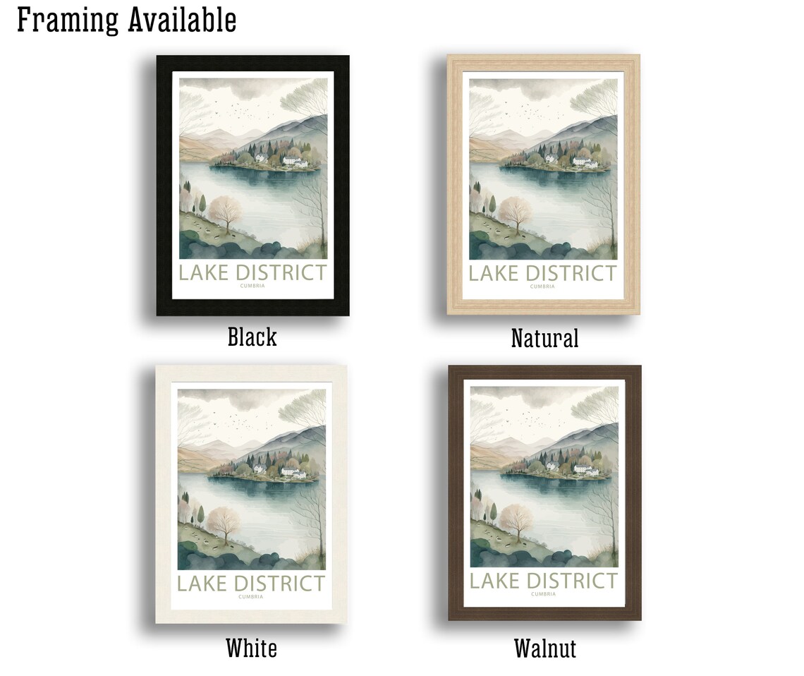 Lake District Travel Poster, Place-Inspired Art Print - Image 2