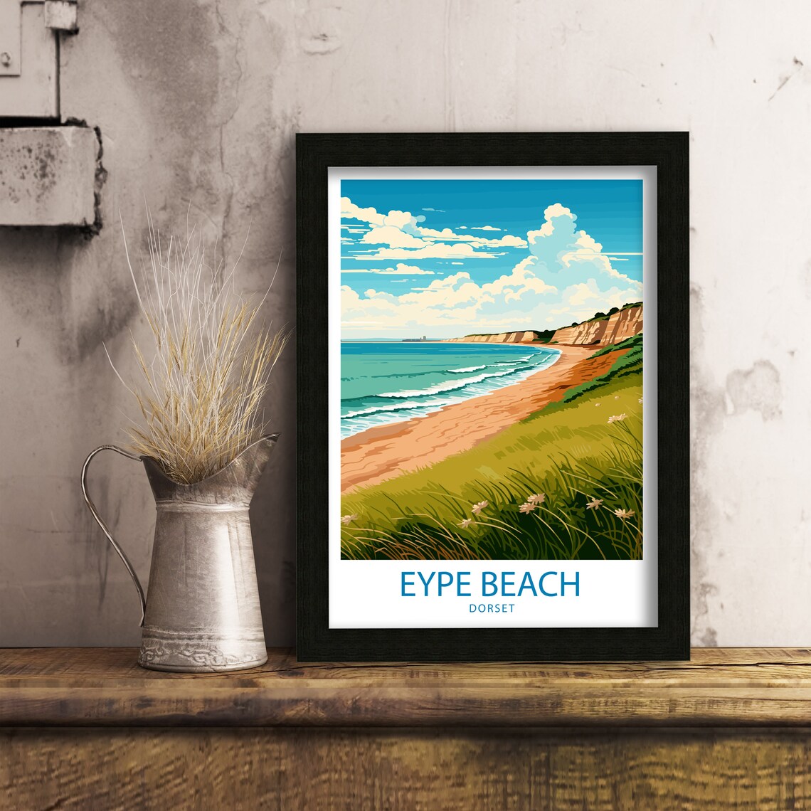 Eype Beach Travel Poster, Dorset Wall Decor - Image 6