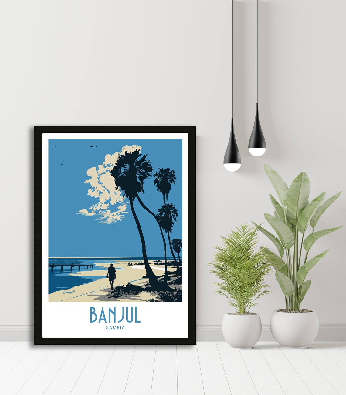 Banjul Gambia Travel Poster, Place Wall Art - Image 5