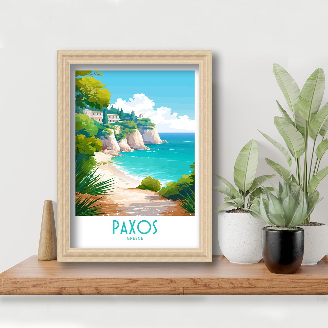 Paxos Travel Poster, Greece Wall Art - Image 6