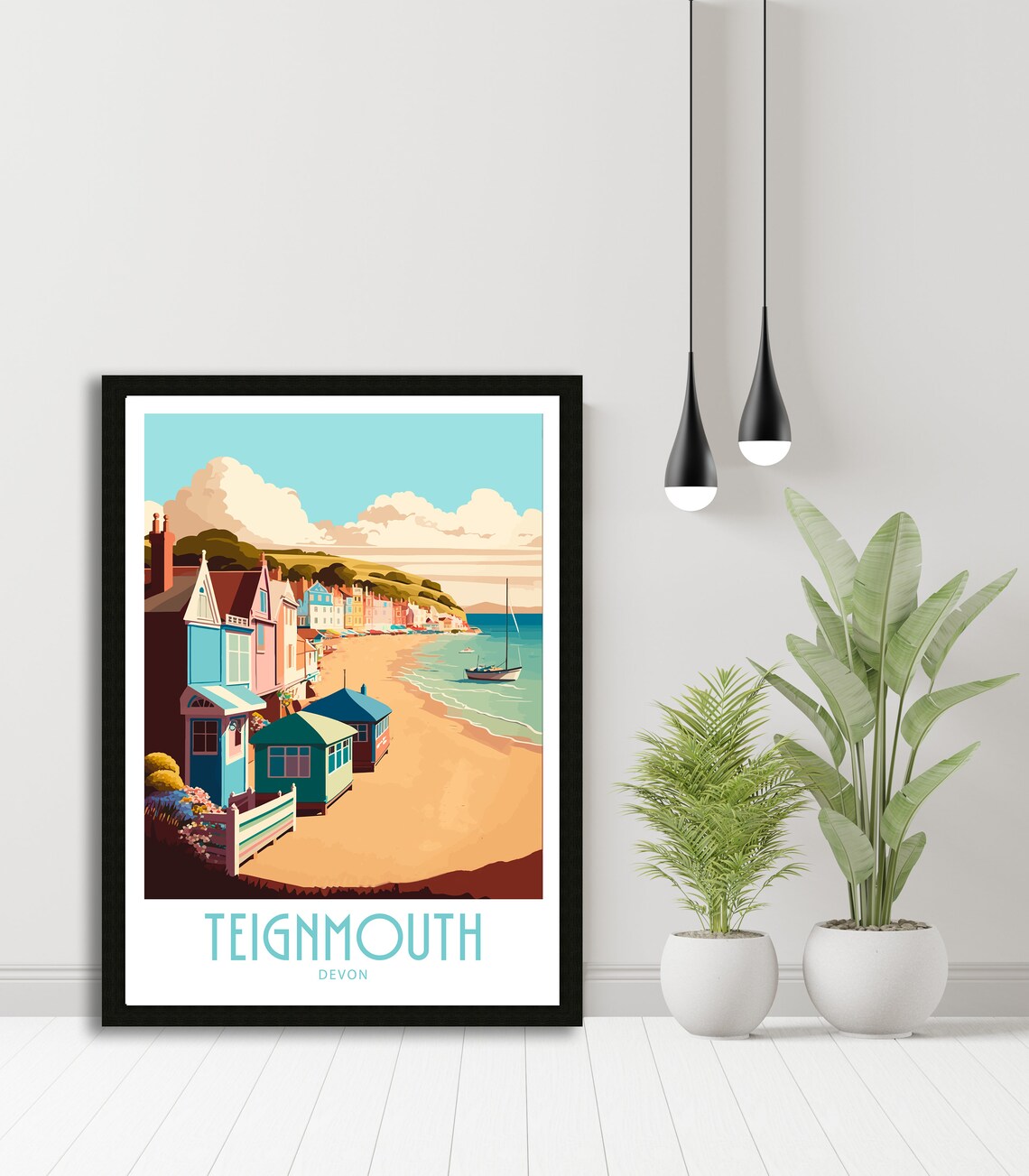 Teignmouth Devon Travel Poster, Place Print - Image 5