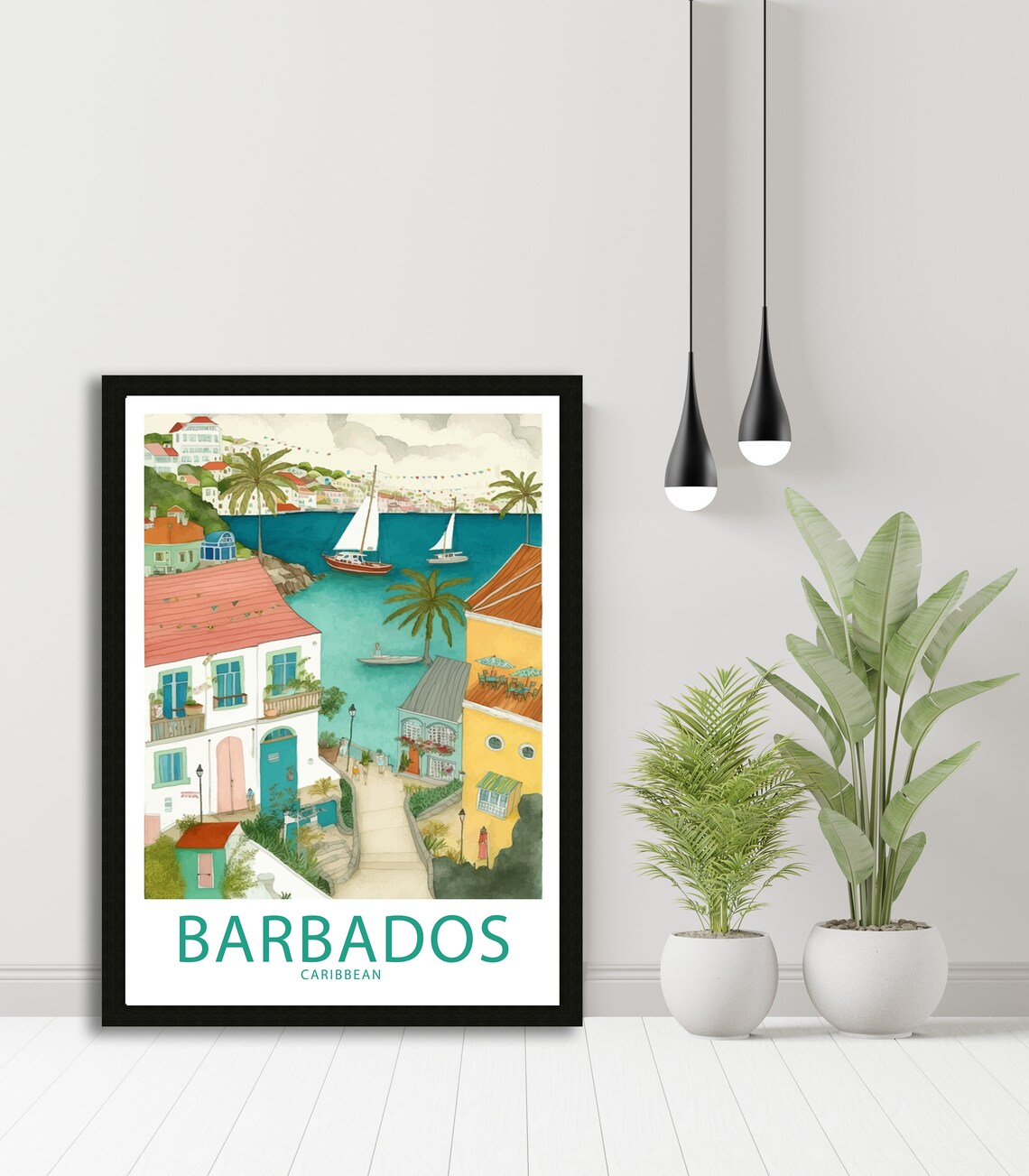 Barbados Caribbean Travel Poster, Caribbean Scenery - Image 5